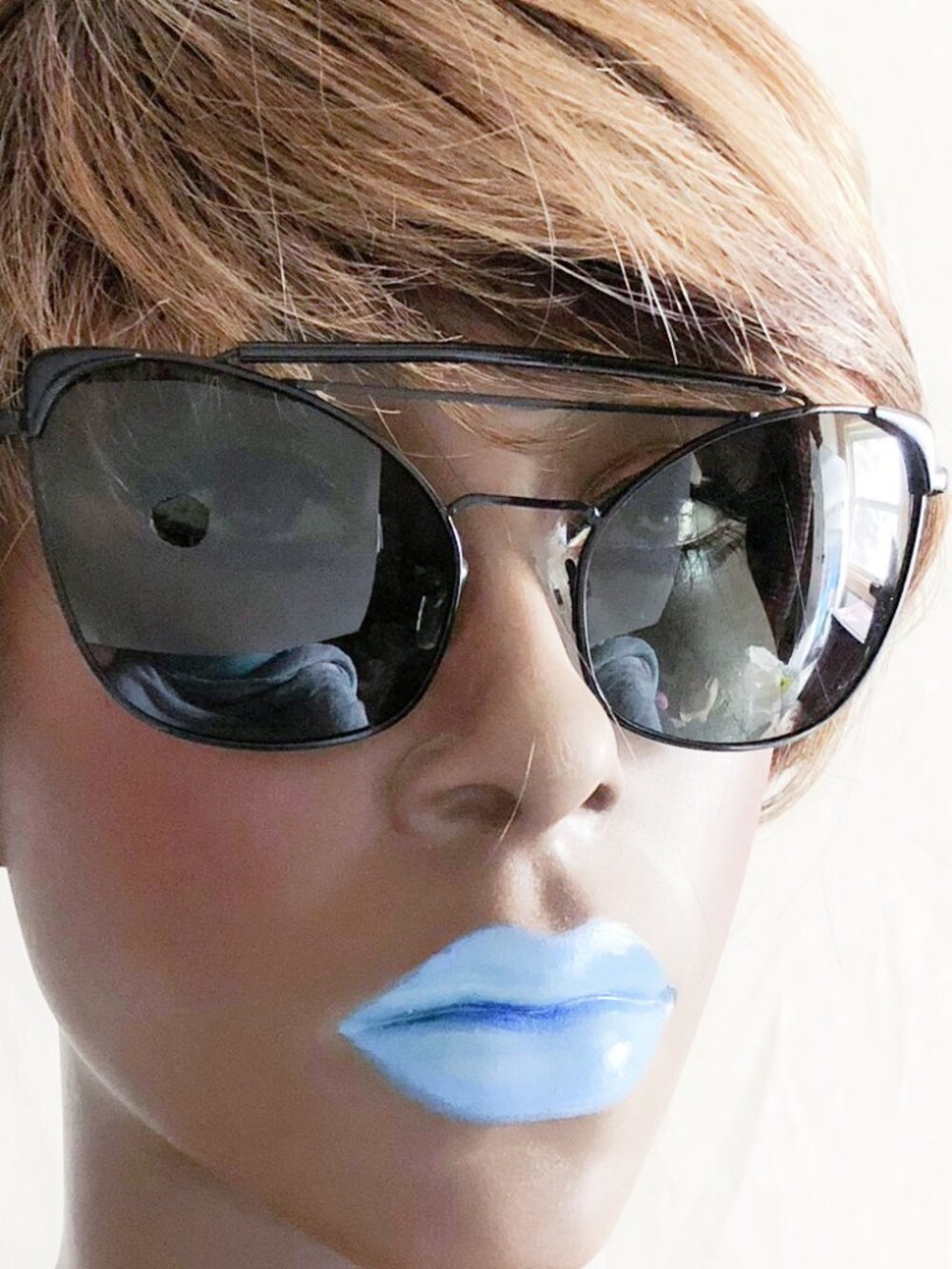 Black Brow Bar Cat Eye Fashion Sunglasses